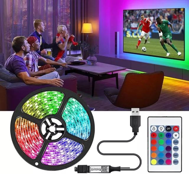 TV Led Lights USB TV Backlight Strip 5050 RGB Lighting Strips + Remote Control 2