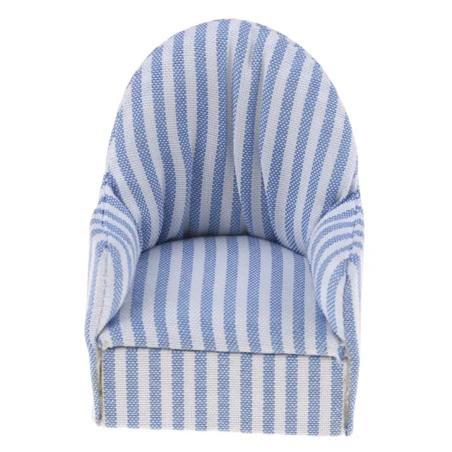 1:12 dollhouse miniature furniture stripe sofa chair for bed room living roN_EW