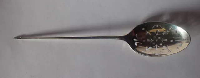 A Lovely 300 years old George II Solid Silver Moat Spoon Circa 1730.