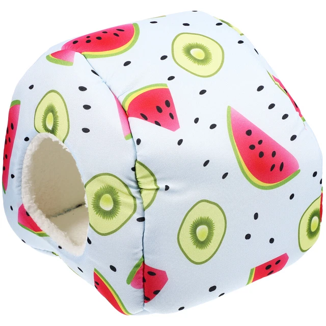 2x Schlafen Frettchen Guinea Pig Hideout Hamster Warme Bett Für Winter Hause 9