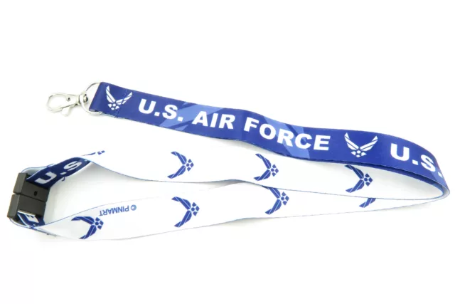 USAF U.S. Air Force Military Lanyard ID Badge Key Holder