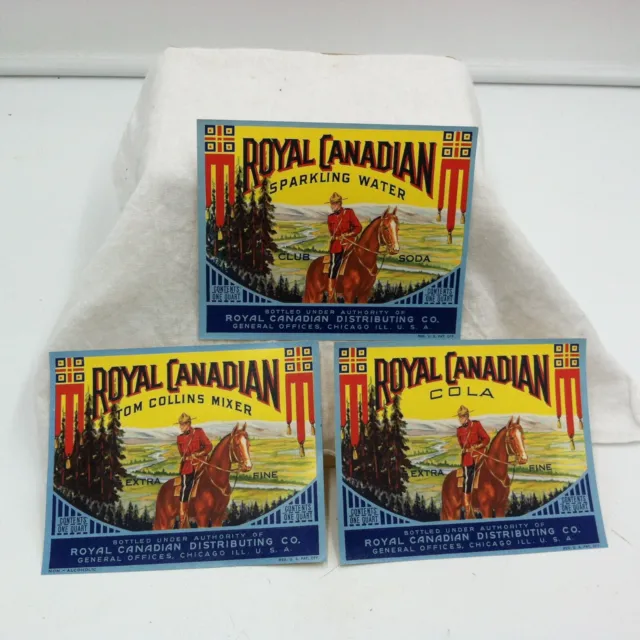 Royal Canadian Distributing Royal Canadian Tom Collins Cola Water labels Chicago