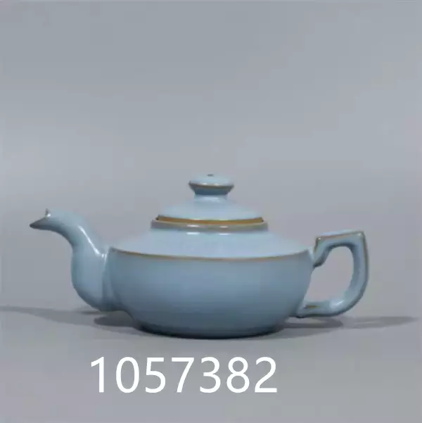 7"Treasure Chinese Porcelain Song dynasty Tianqing Glazed ru kiln Tea Pot