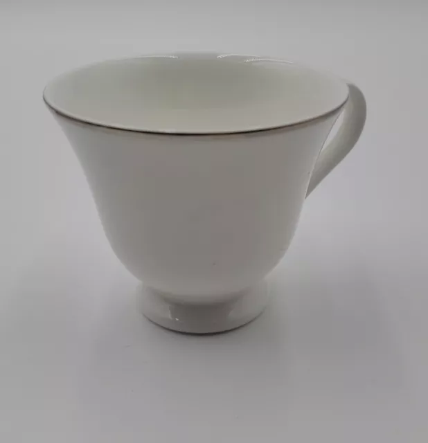 Crown Staffordshire Bone China Platinum Band Footed Tea Cup Federated Store 2