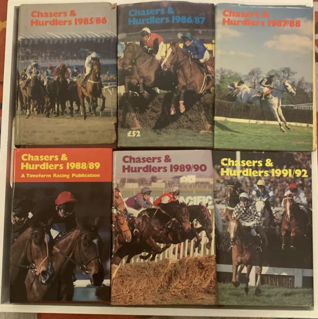 6 Timeform Horse Racing Form Books Chasers & Hurdlers 1985 86 87 88 89 90 91