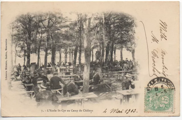CHALONS SUR MARNE - Marne - CPA 51 - Vie MILITAIRE - le camp - l'école st Cyr