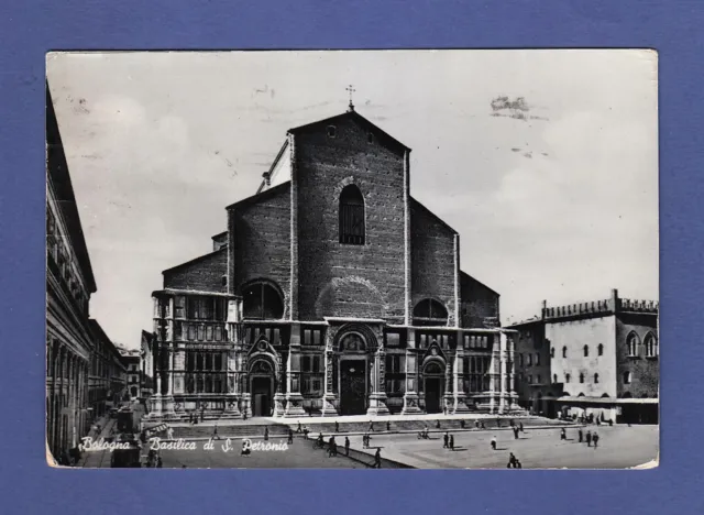 Cartolina Bologna Basilica di S.Petronio viaggiata 1956