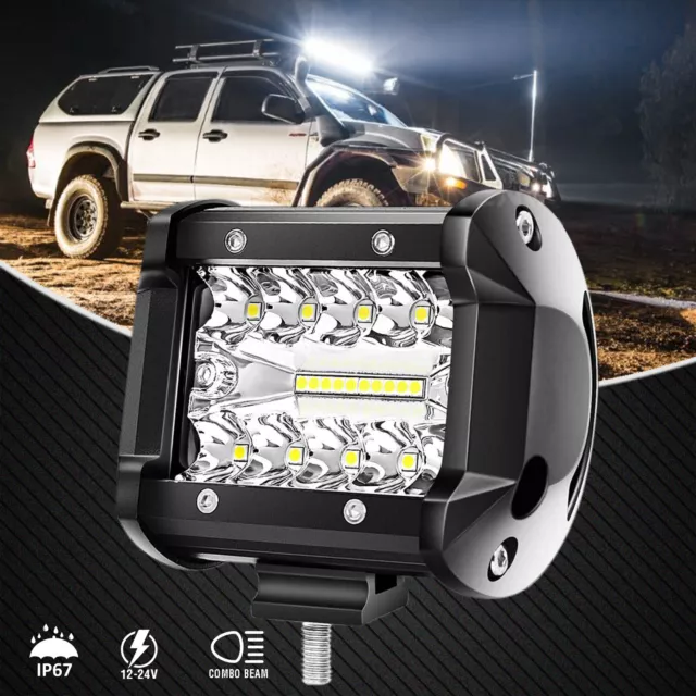 4 INCH LED Work Light Bar Flood Spot Lights Driving Offroad Car Truck SUV 12V 24