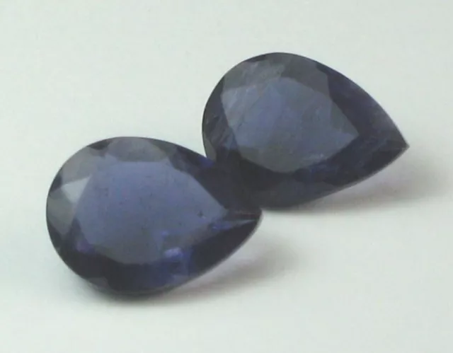 Wunderschönes Iolith Pärchen Violett Tropfen Ges.3,14 Ct