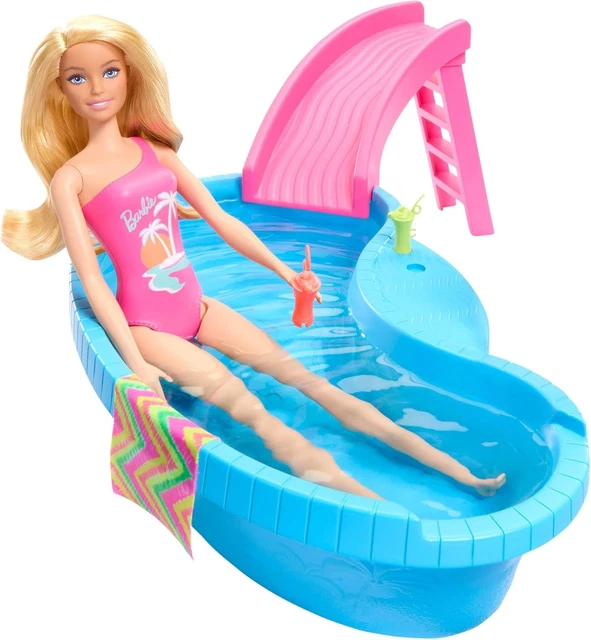 BARBIE / PISCINE et patio tropiques / Tropical pool & patio set (incomplète) EUR 190,00 - FR