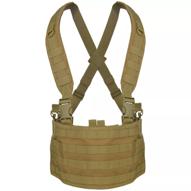 Condor Combat Ops Chest Rig MOLLE Carrier Airsoft Webbing Army Vest Coyote Brown