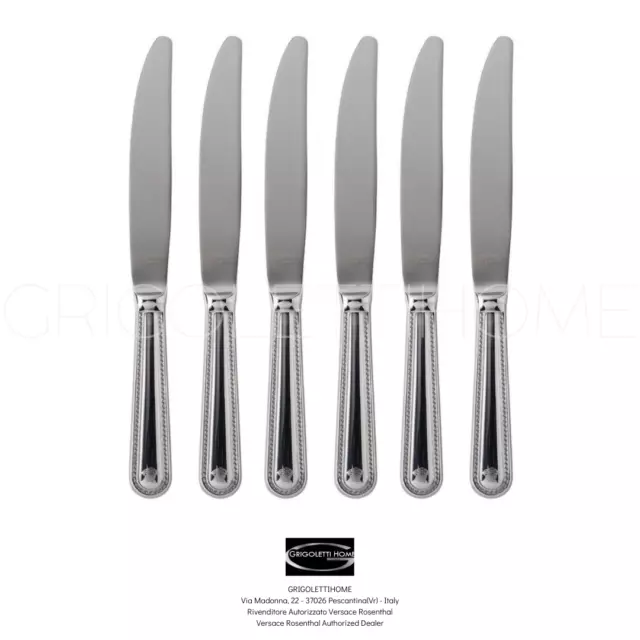 Versace Rosenthal - Greca Cubiertos - Set 6 Cuchillos Mesa Acero Inoxidable