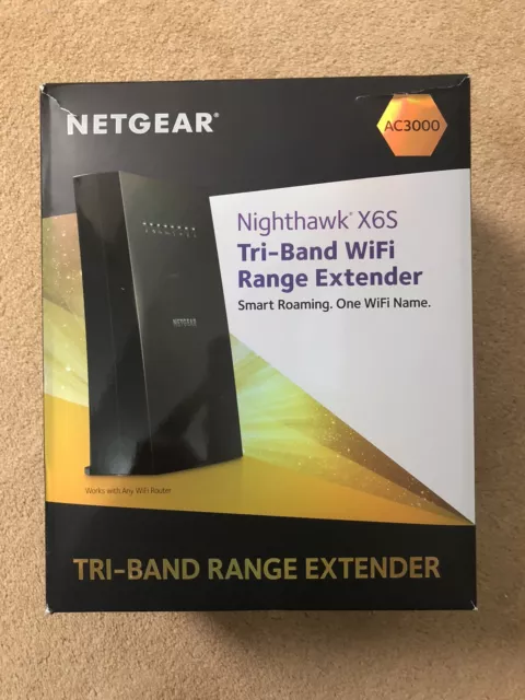 Netgear Nighthawk X6S AC3000 Tri-band WiFi Mesh Extender (EX8000) Black