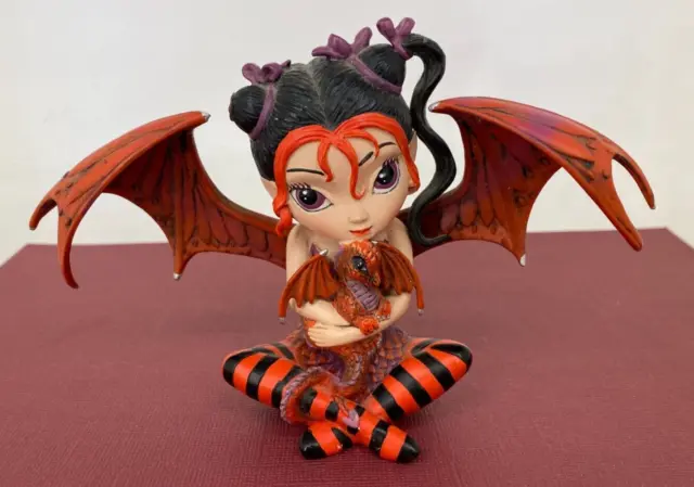 Jasmine Becket Griffith -RUBY Dragonling Companion- Fairy Figure/Figurine Flawed