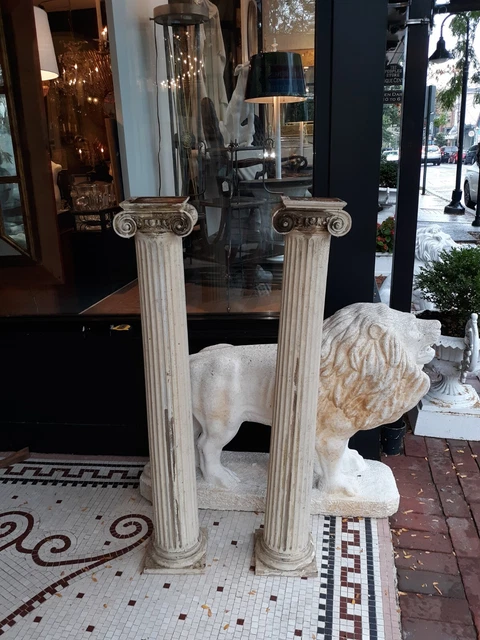 Pair Antique Wooden Architectural Salvage Columns 8