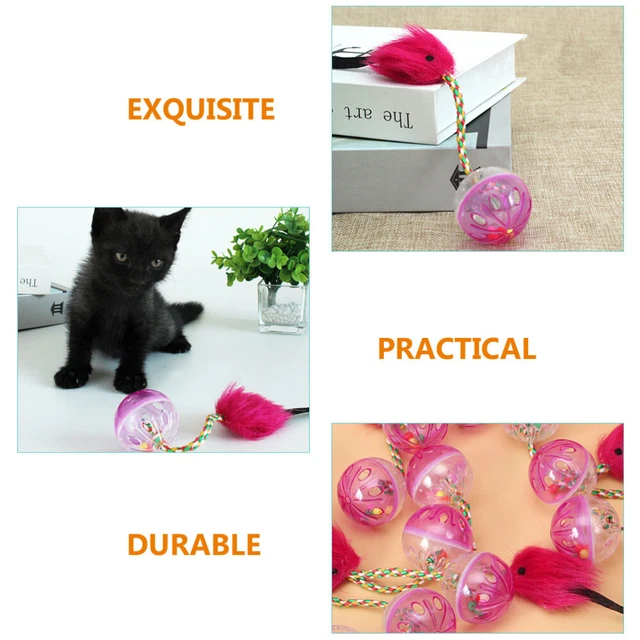 3 Pcs Kitten Pompom Toys Cat Toy Kitten Toys Indoor Cats Sports 2