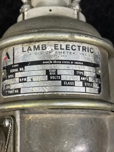 Lamb Electric Motor Weldon Tool P-366-A Pump 2