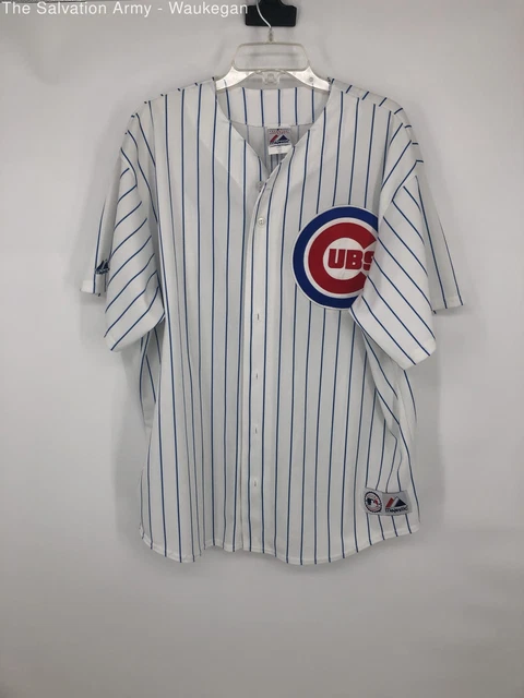 Chicago Cubs Red/ White/ Blue/ Button Up Jersey - Size Mens 2x