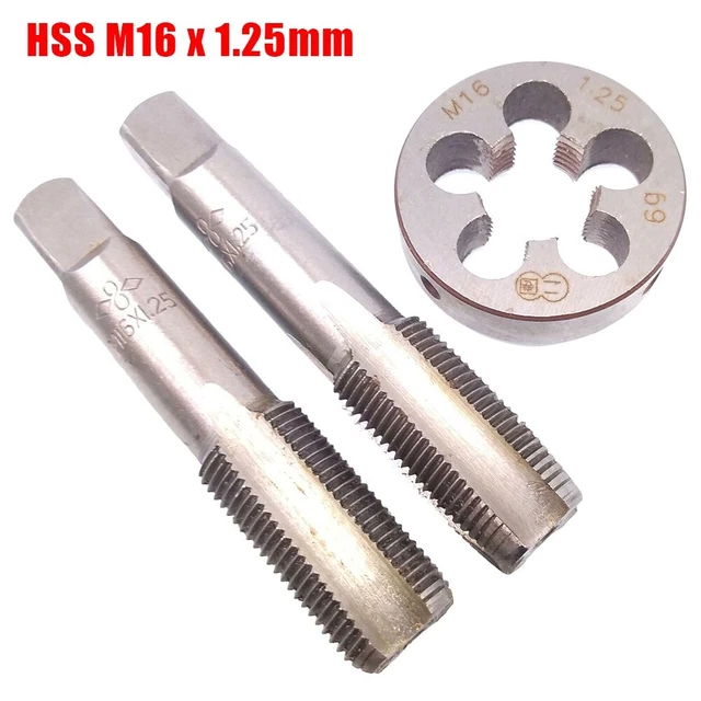 M16 X 1.25mm Taper And Plug Tap And M16 X 1.25mm Die Metric Thread Right Hand