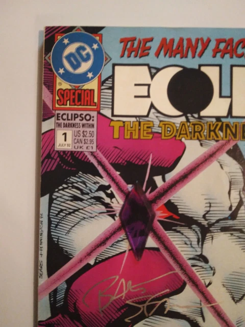 Eclipso: The Darkness Within #1 (Jul 1992, DC) Signed Bart Sears/Ray Kryssing NM 2
