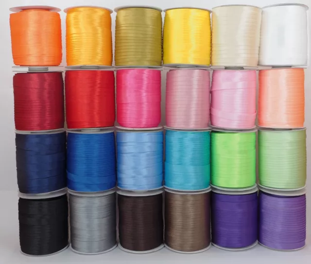 100m Schrägband Polyester-Satin 25mm gefalzt (0,15€/m) 27 Farben - Kantenband