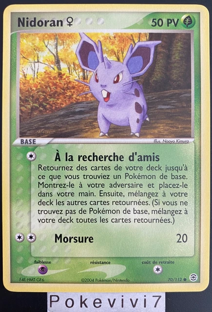 Carte Pokemon NIDORAN 70/112 Bloc EX Rouge Feu Vert Feuille FR NEUF