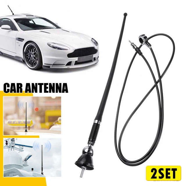 2SET 16" Roof Fender Car Auto Stereo FM & AM Radio Amplified Signal Antenna Univ