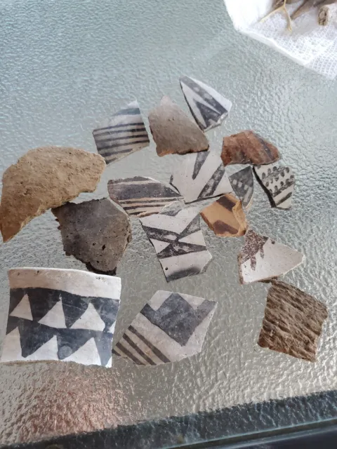 16 Native American Indian Pottery Shards