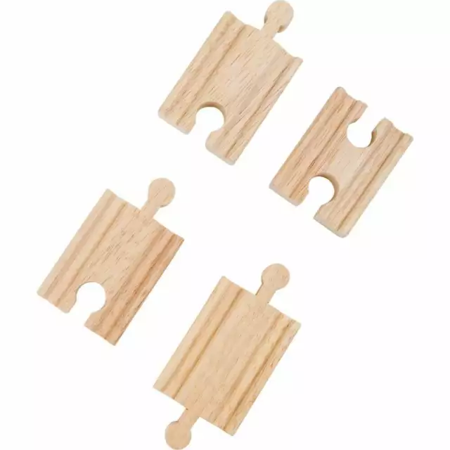 Legler Wooden Railway Track  4 short inc double in & out. Brio & Big Jigs compat