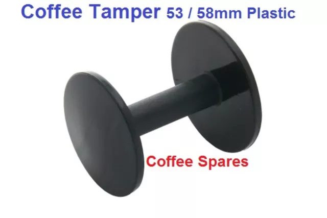 COFFEE TAMPER 53 & 58mm - double ended Plastic for espresso coffee machines