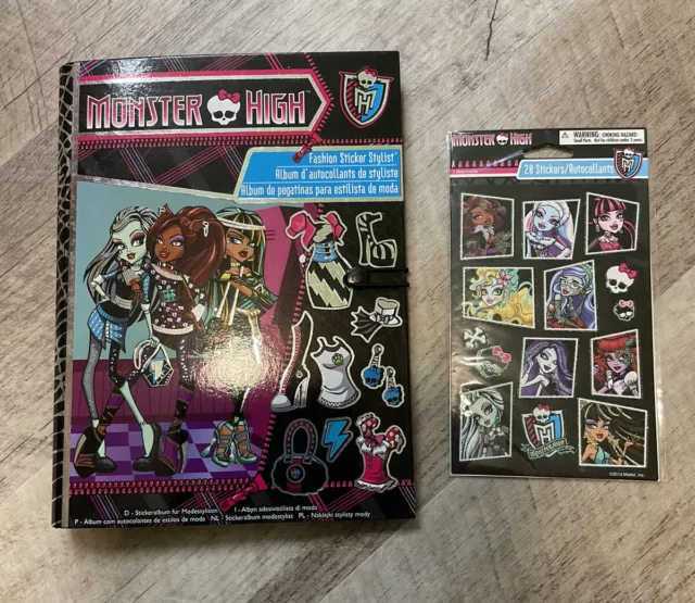 Monster High Mattel - Fashion Sticker Stylist Activity Play Book w 700 Stickers
