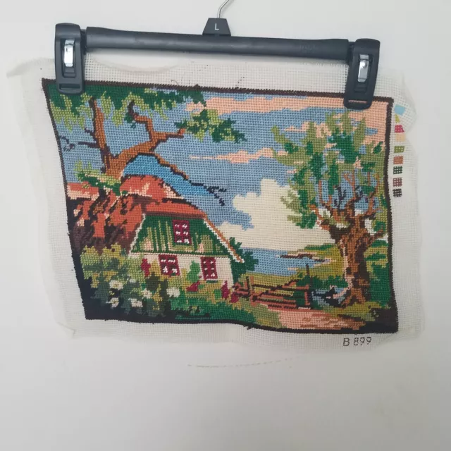De colección punto de cruz acabado aguja casa de campo noruega 11x15 contenedor5