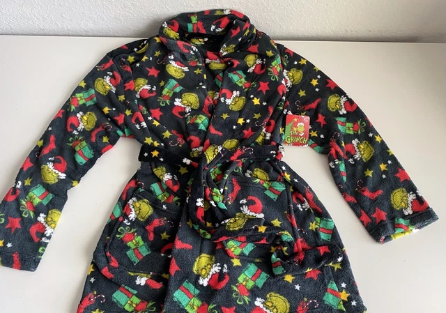 Dr Seuss The Grinch Who Stole Christmas Soft Plush Robe Women’s Sz L NEW
