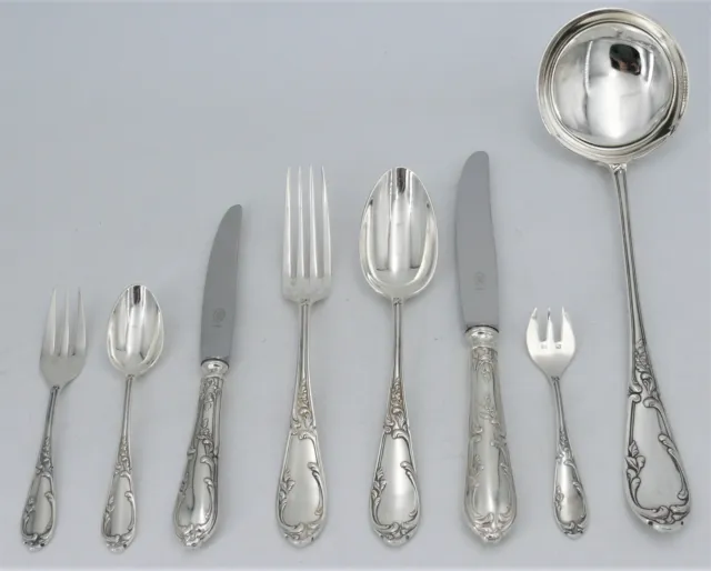 SFAM, 85pcs Louis XV Style Housewife, Silver Metal, Excellent Condition. 2
