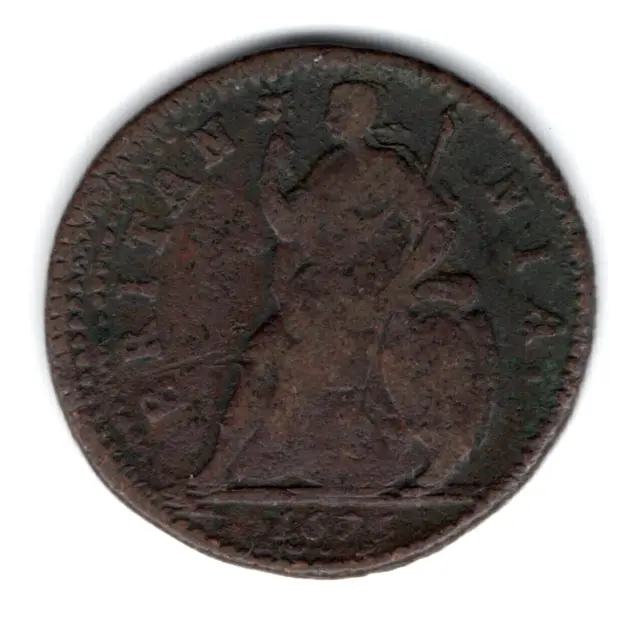 1675 King Charles Ii Copper Farthing Coin Double Strike / Date Fine S3394 2C58