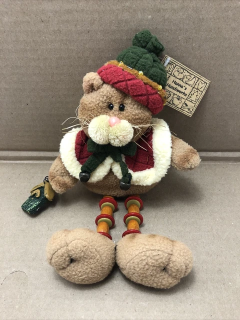 Hanna’s Handiworks Primitive Cat Fabric Shelf Sitter Christmas