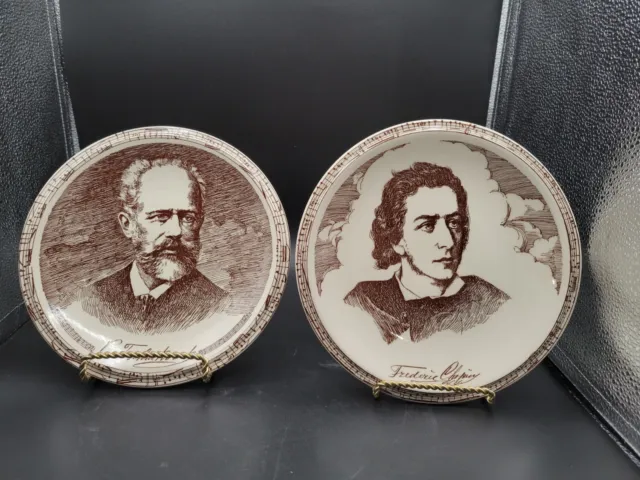 Music Masters Composer Plates Chopin Tschaikovsky By Vernon Kilns