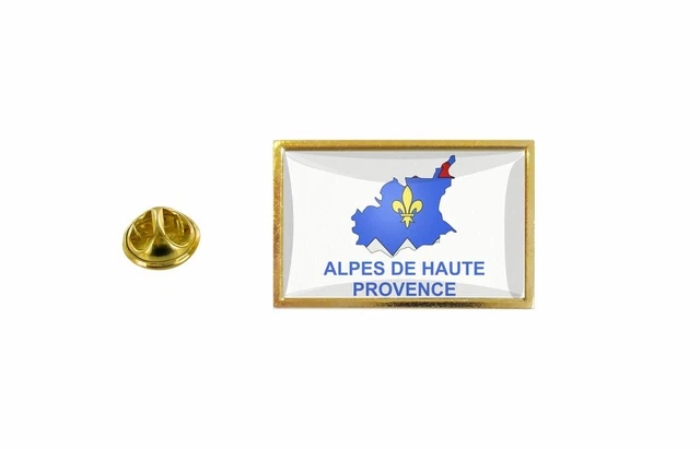 Akachafactory Pin Flagge Provence Alpen Azurblau – Metall-Pin Mit Schmetterlingsverschluss, 2,2x1,6 Cm