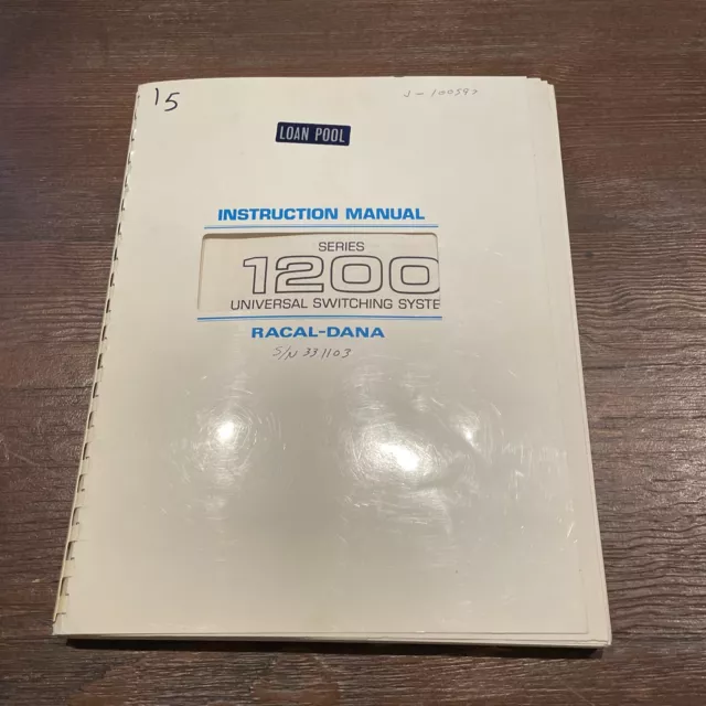 Racal-Dana Series 1200 Universal Switching System Instruction Manual 1980