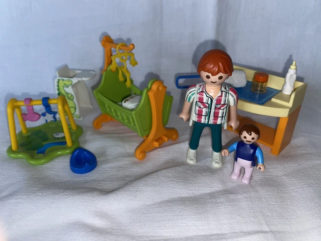 Playmobil Chambre de bébé avec 2 Personnages, lit bébé, Table à Langer