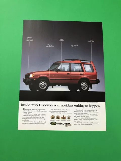 1994 1995 Land Rover Discovery Original Vintage Print Ad Advertisement Printed