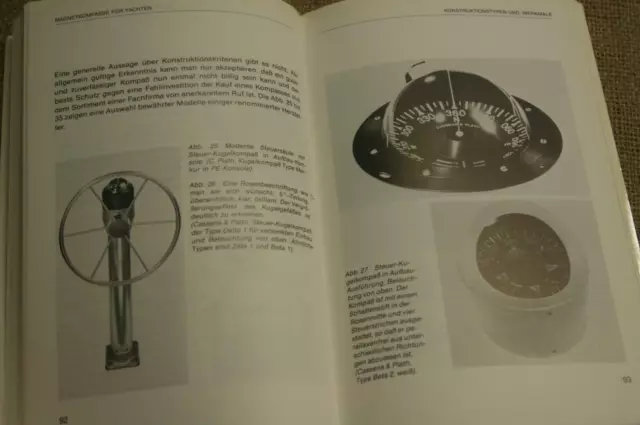 Buch Kompass Aufbau Technik Navigation Schiffskompaß Magnetkompaß 1990