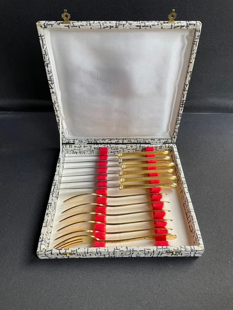 Coffret de 12 fourchettes à dessert Orfèvrerie Christofle - Arts de la table