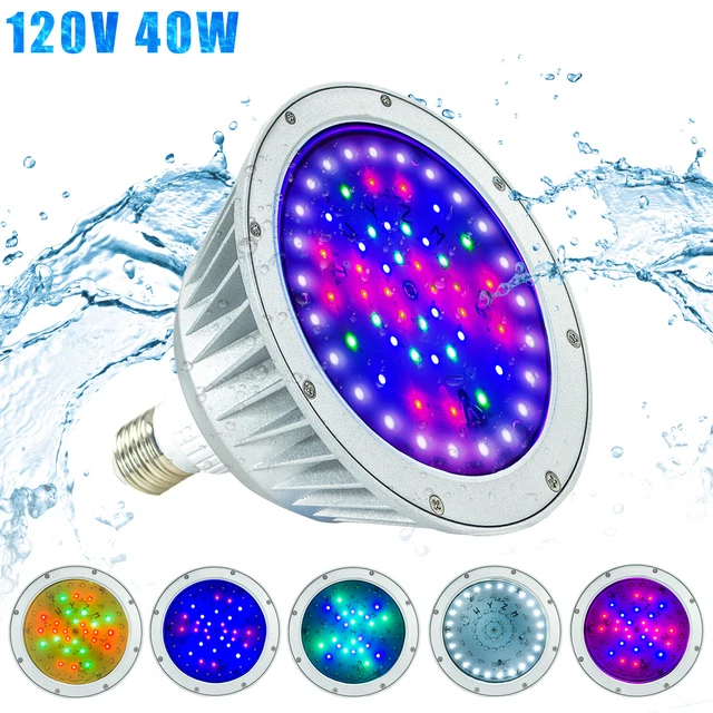 COLOR CHANGE LED Swimming Pool Light Bulb 120V 40W Fits Pentair/Hayward