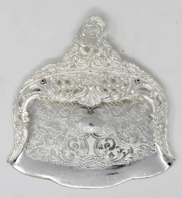 Silent Butler Crumb Catcher Brush & Tray Set Silver plate Rococo