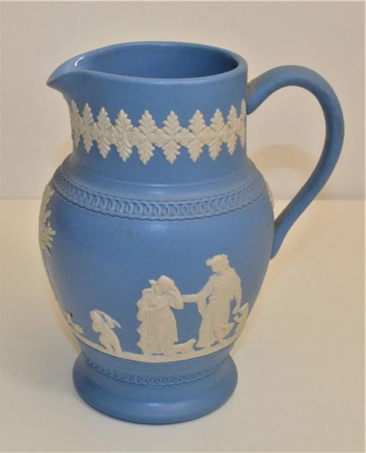 Vtg Dudson & Hanley England Blau Jasper Ware Griechische Muses Figuren 296ml