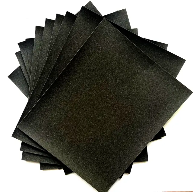 9 x 11 x 240 SILICONE CARBIDE WET OR DRY SANDPAPER SHEETS - PACK OF 10 SHEETS