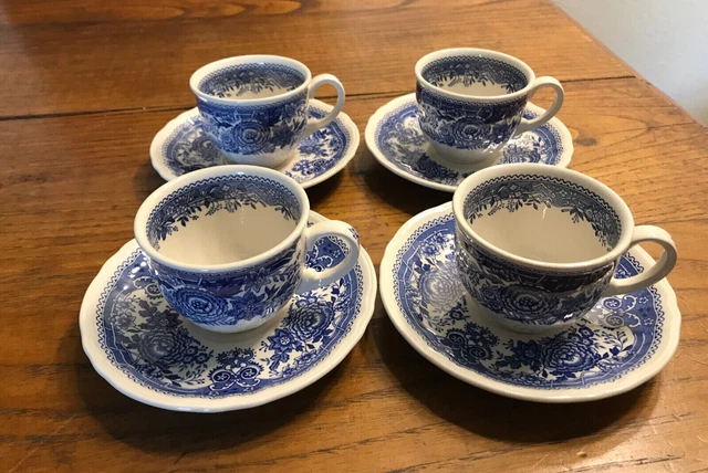 Villeroy Et Boch   Burgenland  4 Tasses A Cafe  Et Sous Tasses  43-