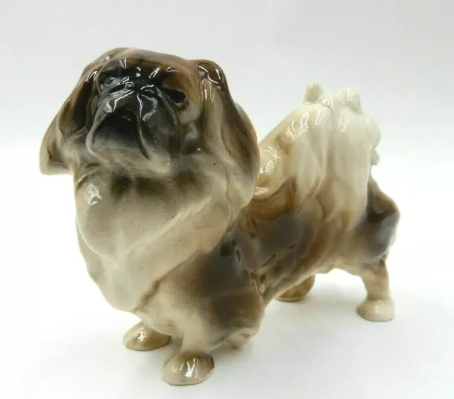Vintage Ucagco Japan Pekingese Ceramic Dog Puppy Figurine