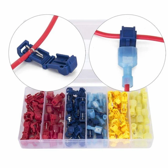 Terminali Giunzione Elettrico Filo Connettori Terminali Piegature 120Pcs/Set